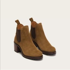 Frye Sabrina Chelsea Boot Brown Suede